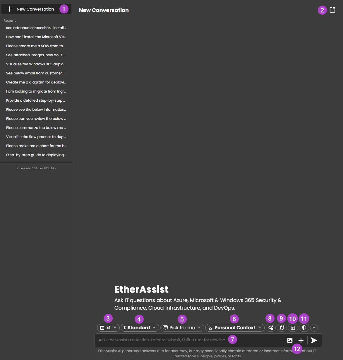 EtherAssist browser extension panel