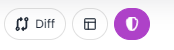 Redaction status indicator in the search bar