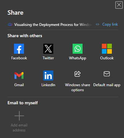 Platform sharing options