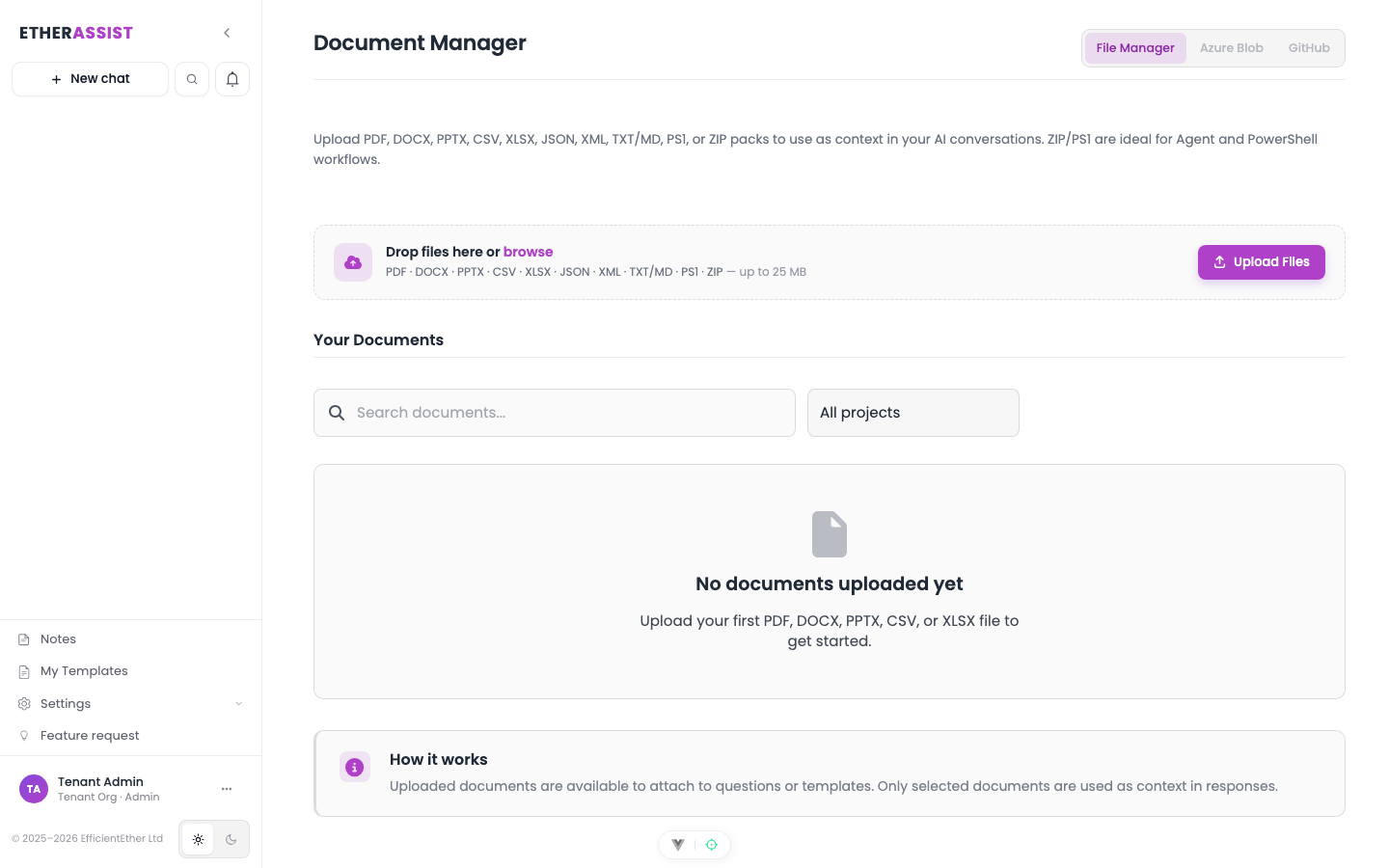 EtherAssist Document Manager